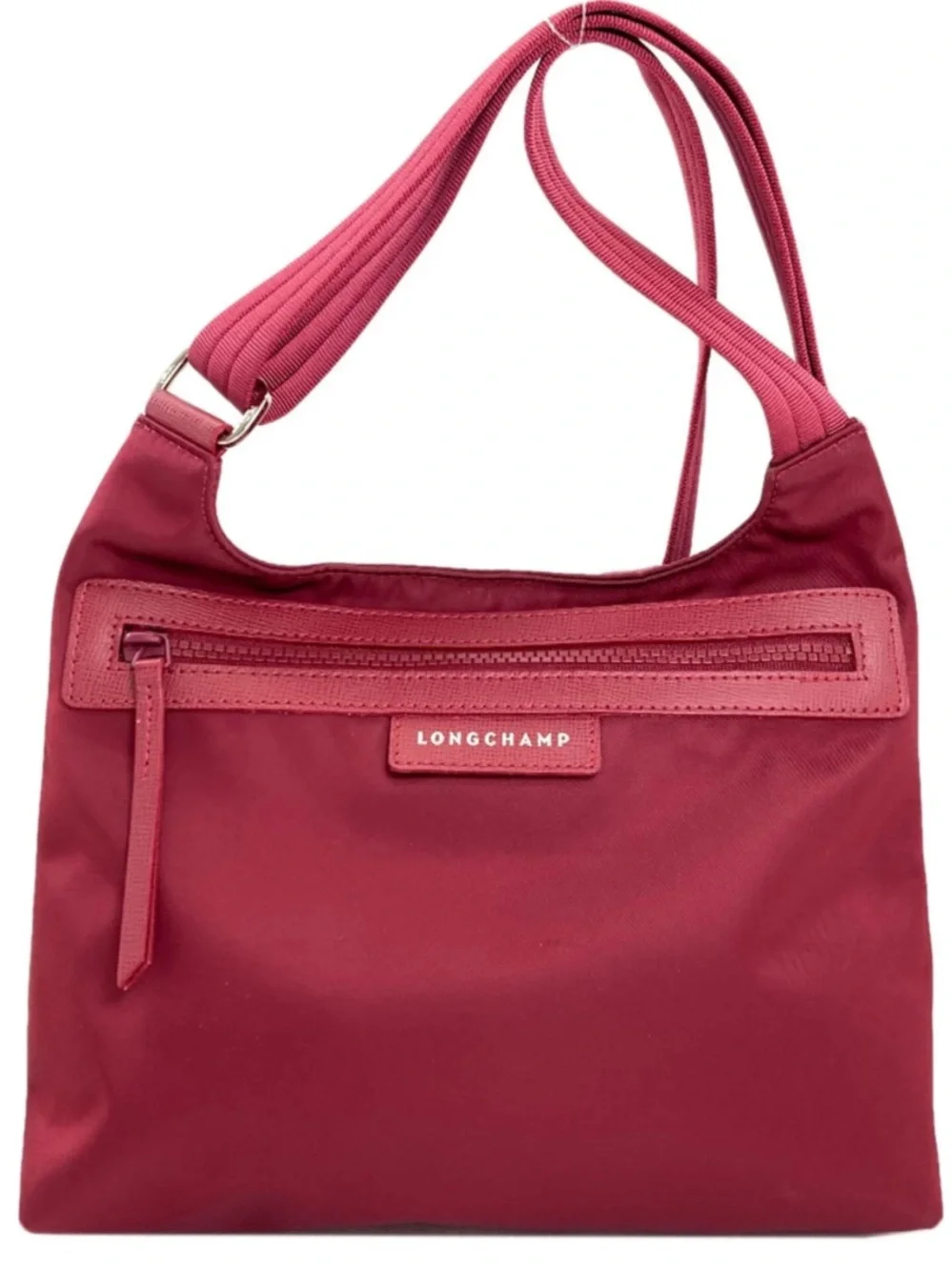 Longchamp Deep Red Nylon Crossbody Bag